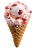 Strawberry Horn Ice Cream